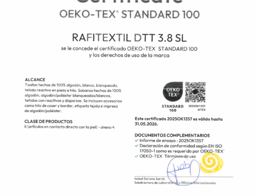 Renovamos nuestra certificación OEKO-TEX®: tejidos con garantías reales